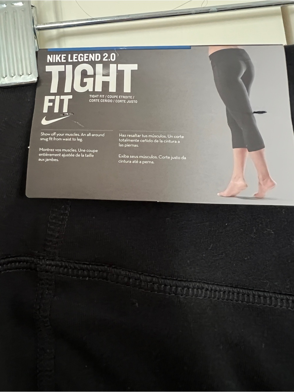 Nike Dri Fit Black 3/4 Performance leggings Tights Size Small - Picture 5 of 9